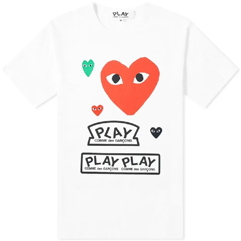 Red Colorful Hearts T-ShirtLoose Tee