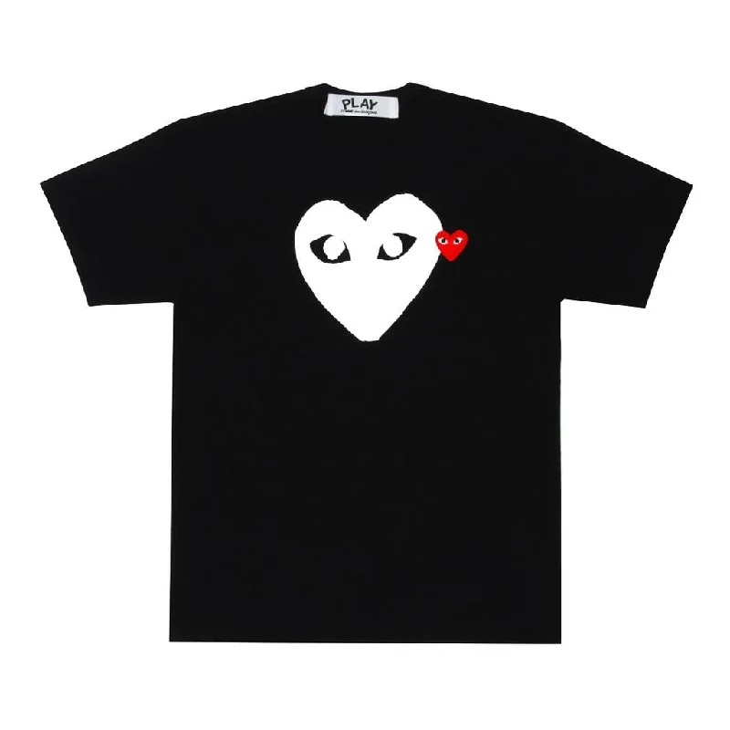 Big White Heart Black T-ShirtFringe Tee