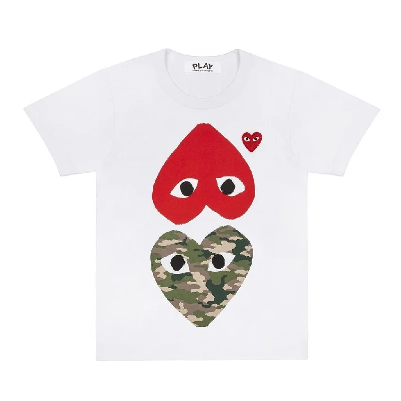 Red & Camo Double Heart T-ShirtZippered Tee