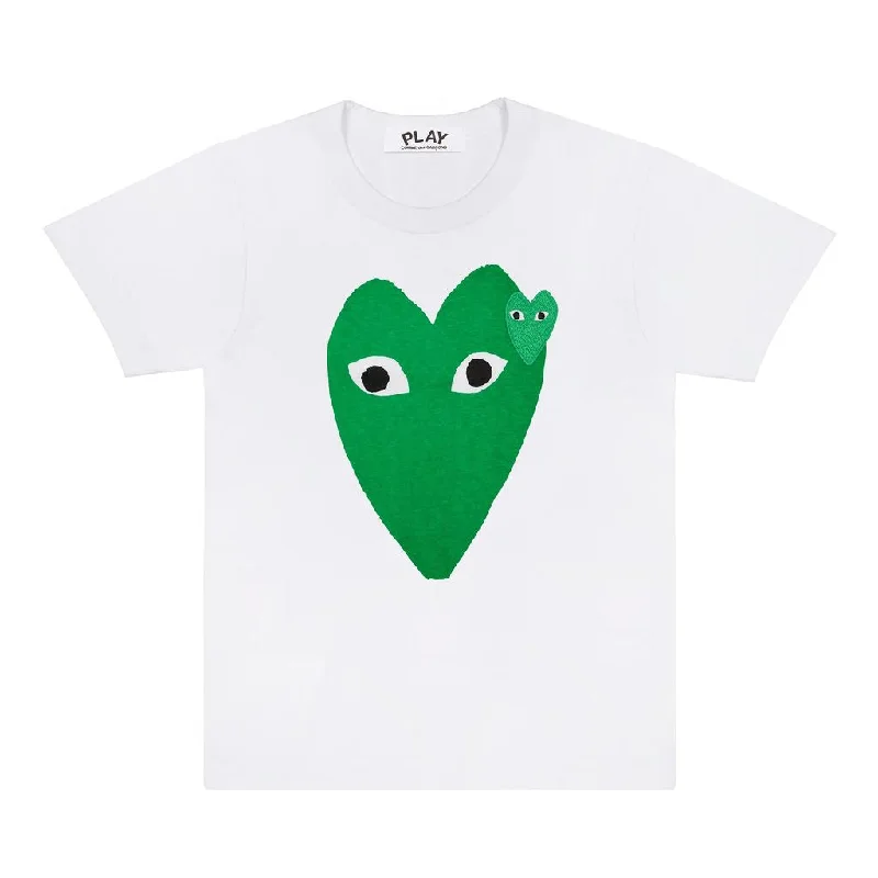 White Play Double Heart T-ShirtEco-Friendly Tee