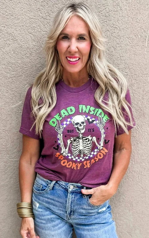 Dead Inside Spooky Season Graphic T-shirt - FINAL SALEMoisture-Wicking Tee