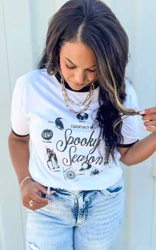 Essentials of Spooky Season Ringer Graphic T-shirt - FINAL SALELightweight Tee