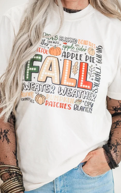 Fall Inspired Garment Dyed Graphic T-shirt - Final SaleBeach Tee