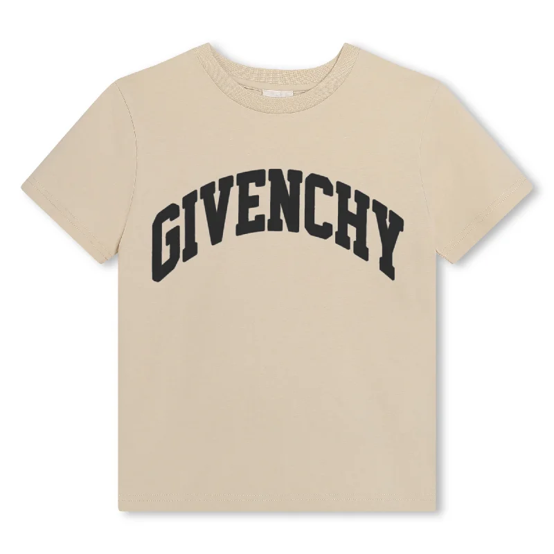 Beige Logo T-ShirtShort-Sleeve Tee