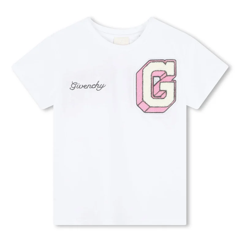 White Logo T-ShirtPatchwork Tee