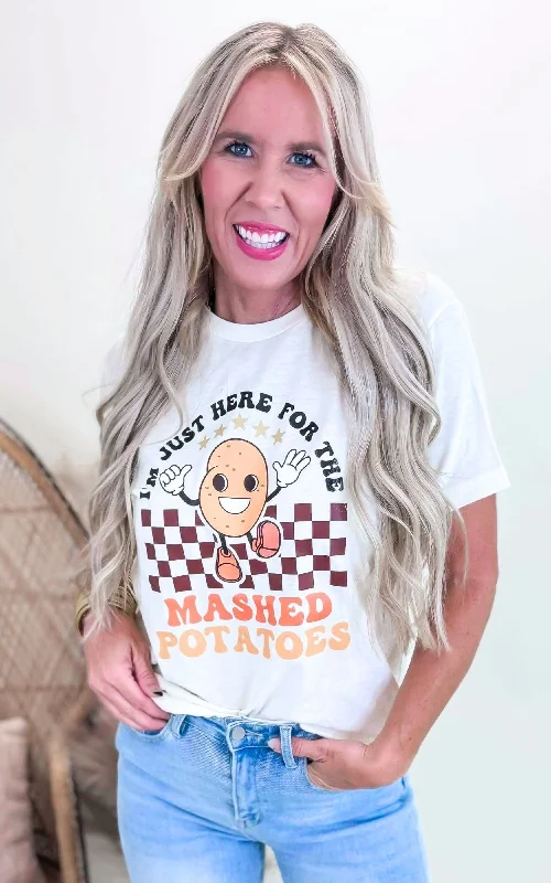 Just Here for the Mashed Potatos Graphic T-shirt - Final SaleSpring Tee