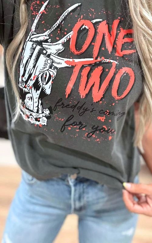 One Two Freddy's Coming Garment Dyed Graphic T-shirt - FINAL SALEPatterned Tee