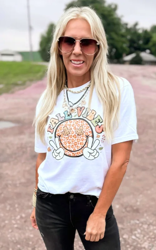 Peace and Fall Vibes Graphic T-shirt - Final SaleEmbroidered Tee