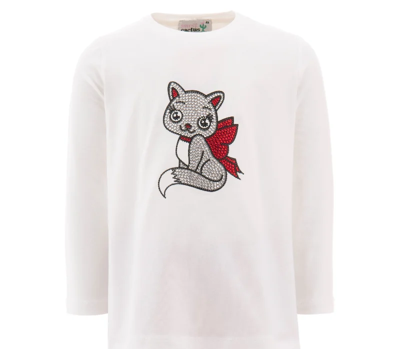 White Crystal Cat T-ShirtQuick-Dry Tee