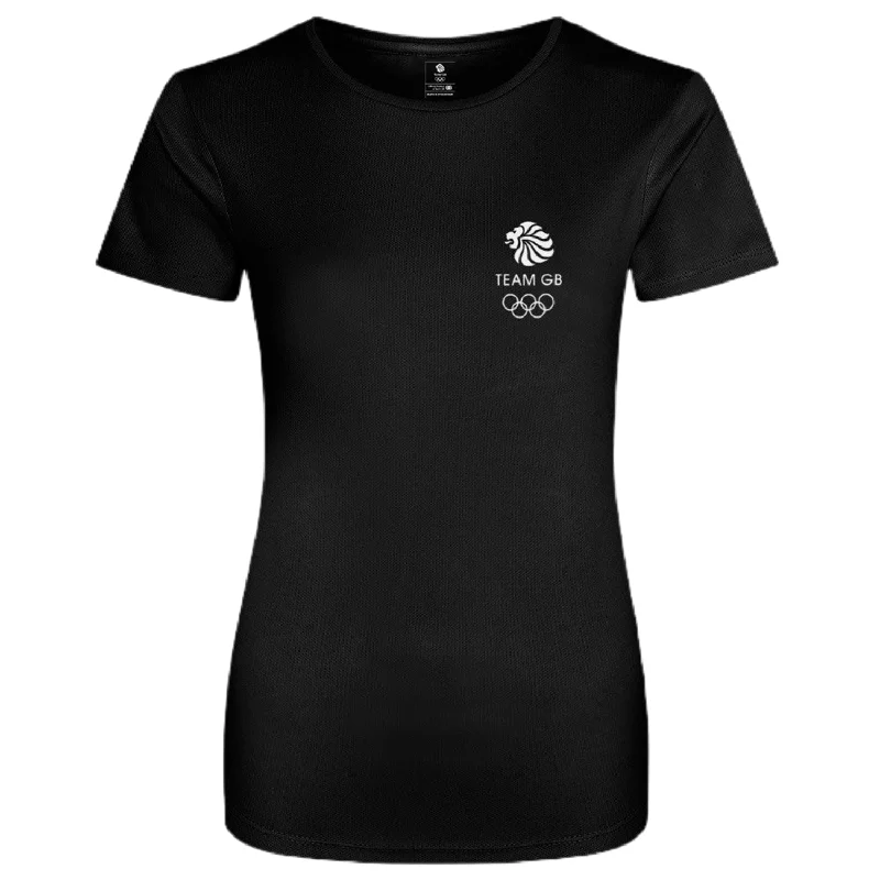 Team GB Everyday Active Women's Black UV T-ShirtSlimming Tee