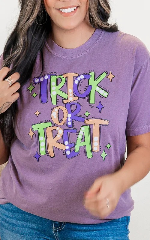 Trick or Treat Garment Dyed Graphic T-shirt - FINAL SALELayering Tee