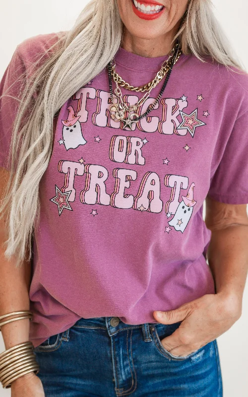 Trick or Treat Garment Dyed Graphic T-shirt - FINAL SALESolid Tee