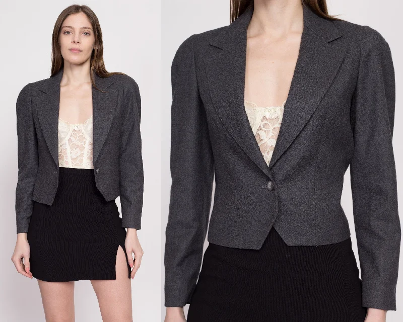 80s Christian Dior Cropped Suit Jacket - Extra SmallCroptopcustom