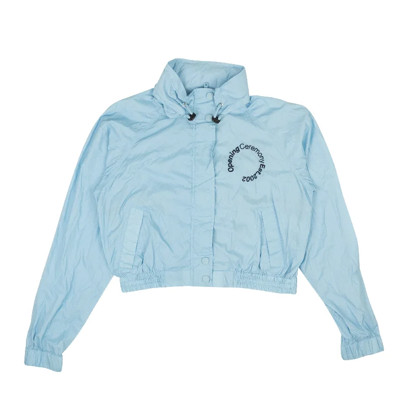 OPENING CEREMONY Blue Nylon Cropped Baby WindbreakerJacketCroptopenthusiast