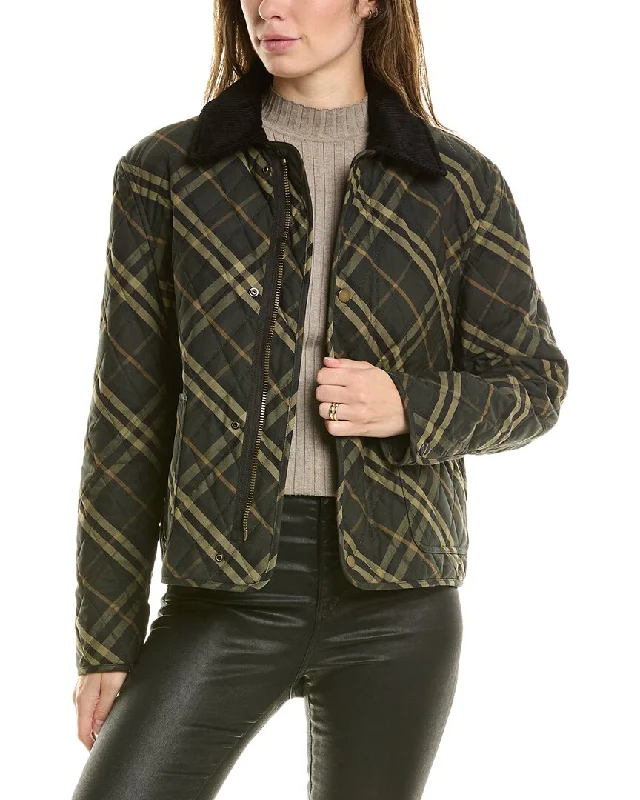 Burberry Cropped Check Quilted Barn JacketCroptopfuture