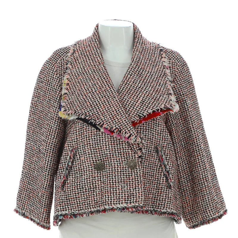 Women's A-Line Cropped Sleeve Jacket TweedCroptopminimal