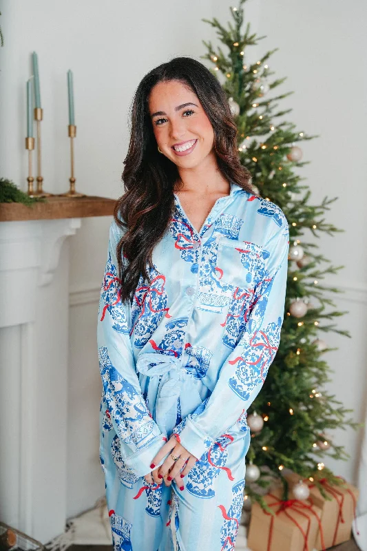 8 Oak Lane Long Sleeve Pajama Top