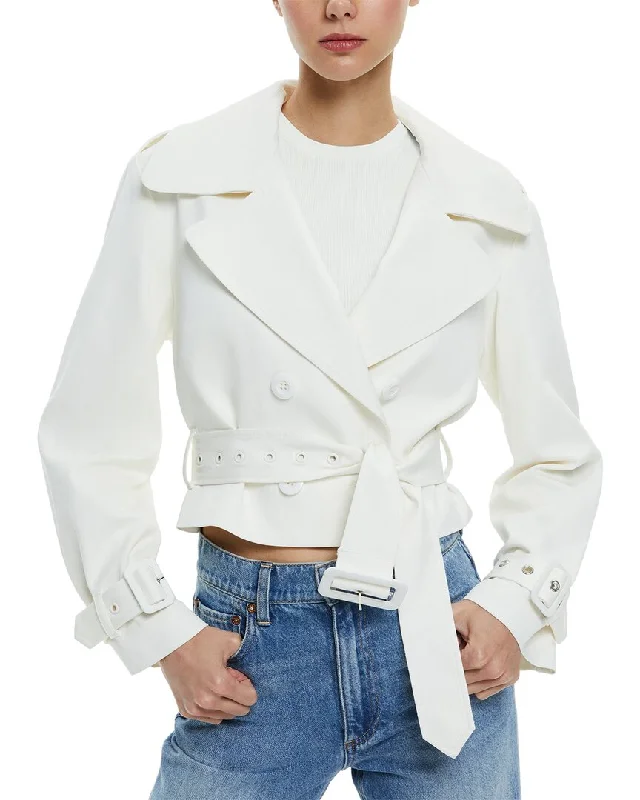 alice + olivia Keith Cropped Trench CoatCroptopcyber