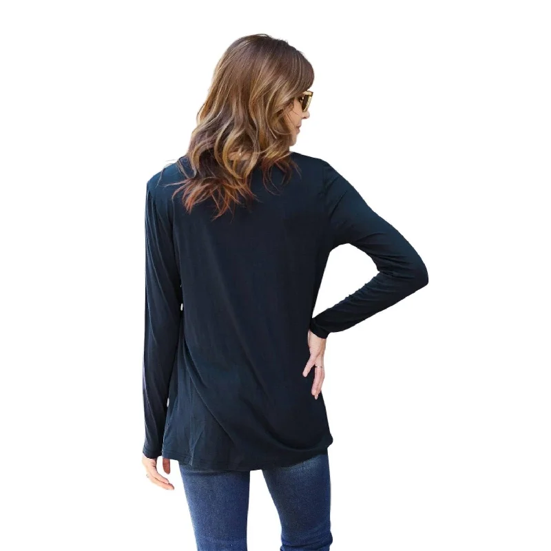 Basic Bae - Luxe Long Sleeve Top With Pockets