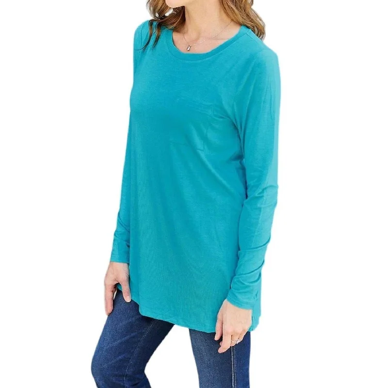 Basic Bae - Luxe Long Sleeve Top With Pockets