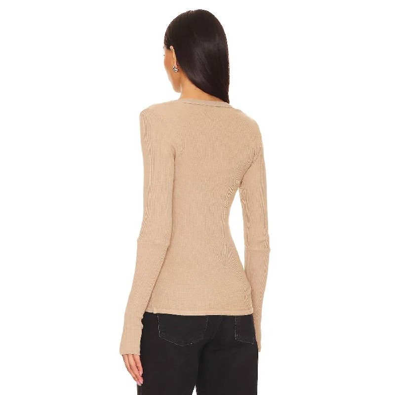 Enza Costa - Cuffed Long Sleeve V