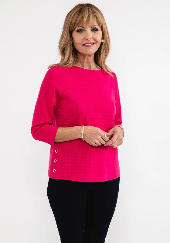 Rabe Textured Long Sleeve Top, Pink